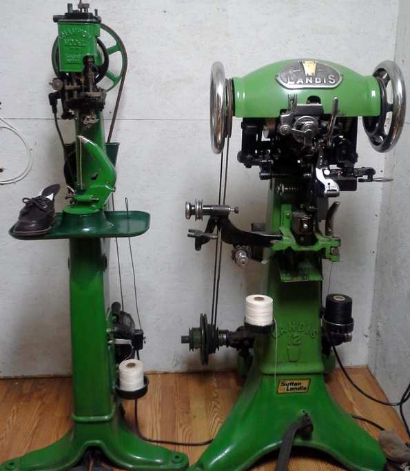 Sewing Machine located in the shoe workshop.